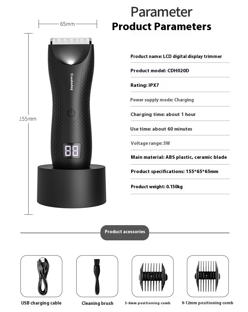 Electric Body Groomer for Groin and Body