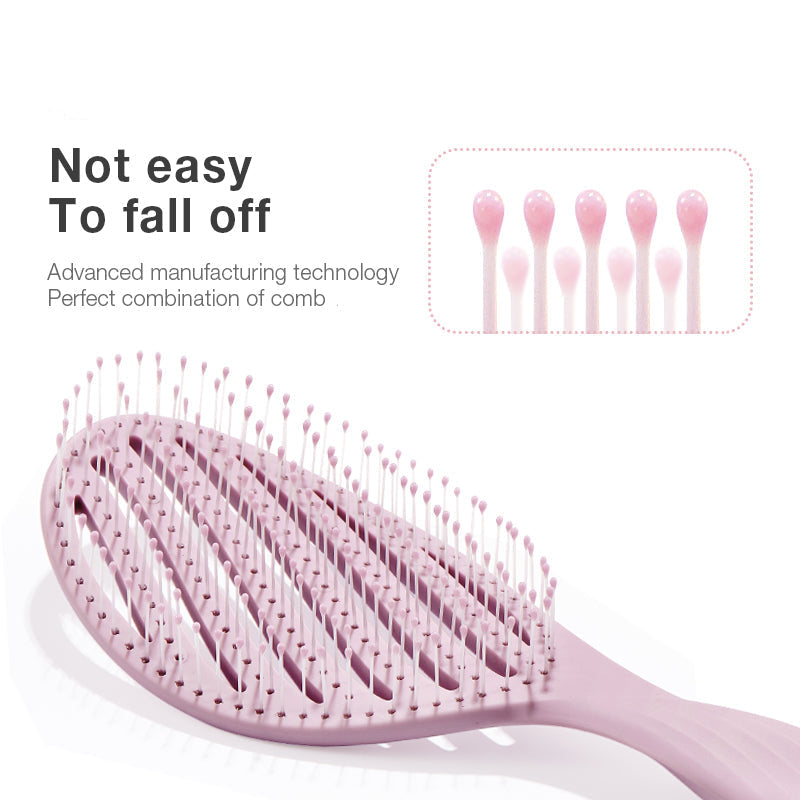 Curved Vented Detangling Hair Brush for Wet and Dry Hair