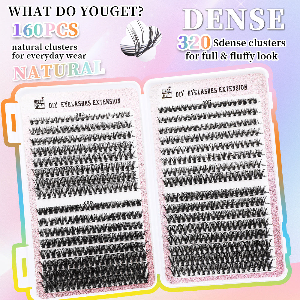 640-Piece Mega Lash Book: 32-Row DIY Extension Kit