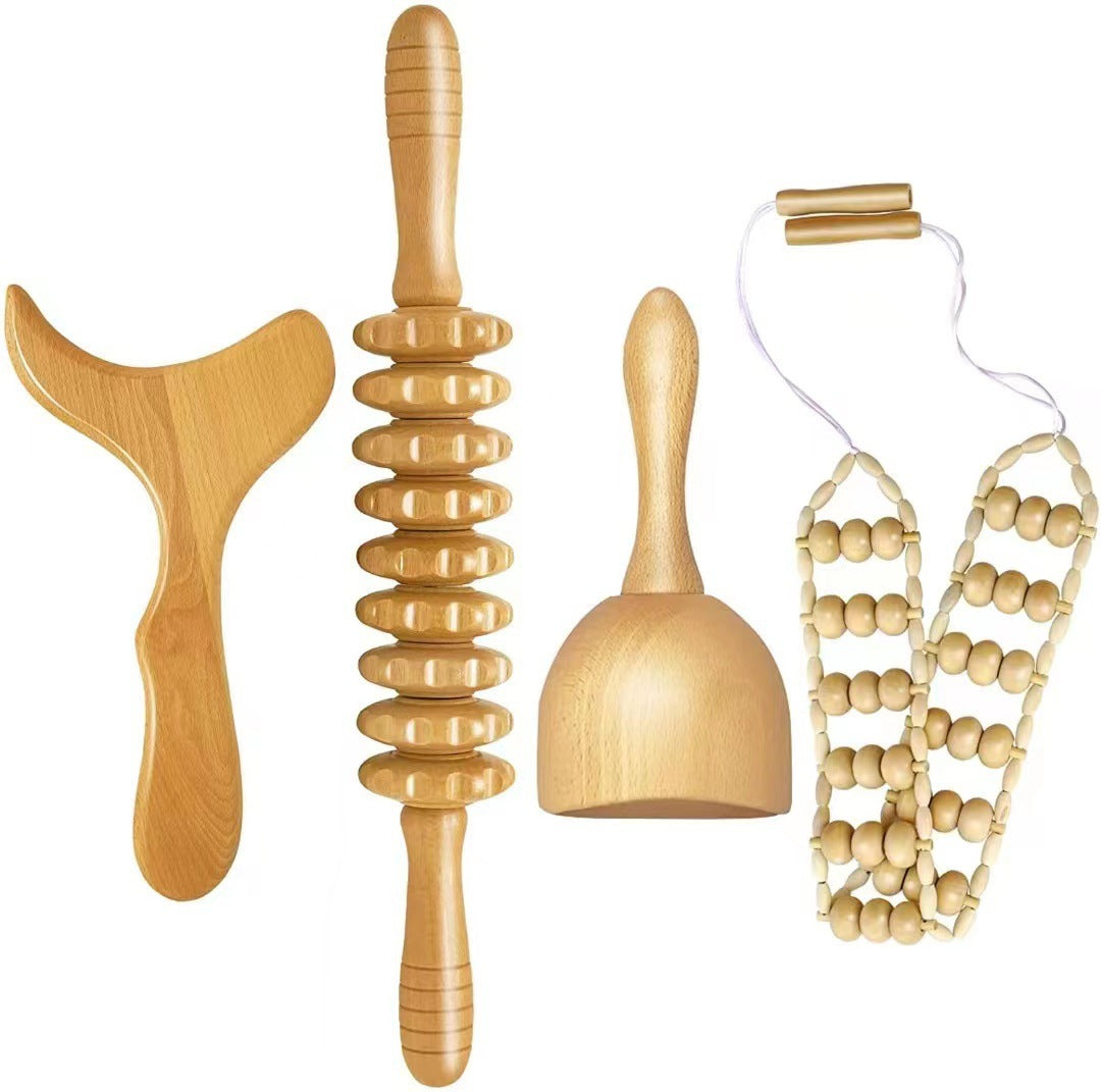 Natural Wooden Body Massage Set