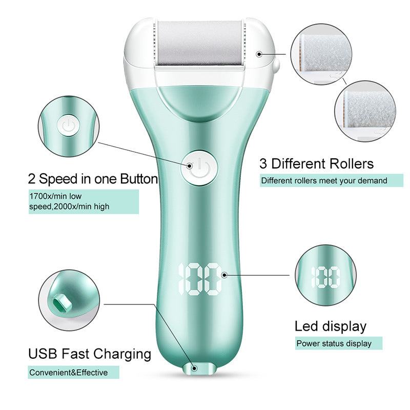 Rechargeable Electric Foot Callus Remover with Smart LED Display