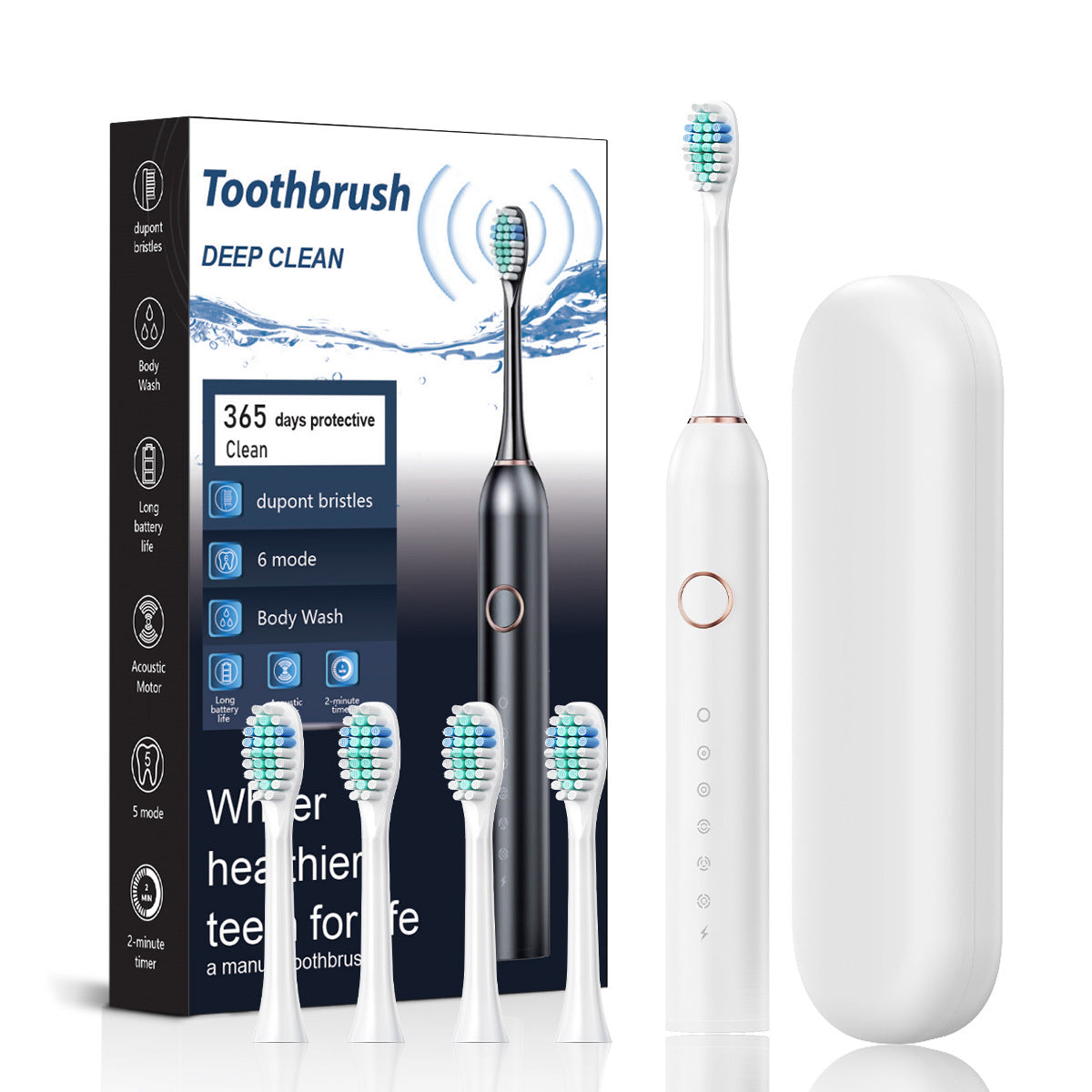 Sonic Electric Toothbrush with 180 Day Battery Life
