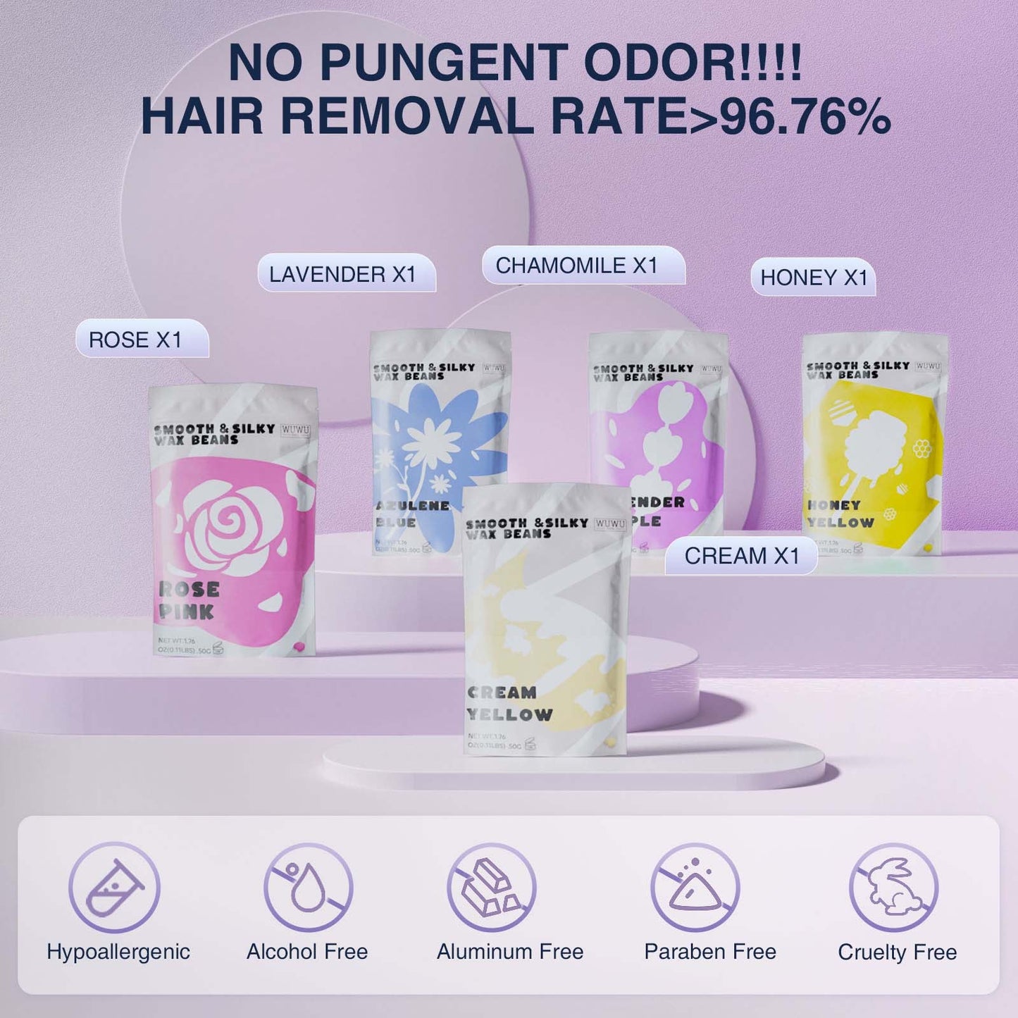 Portable Home Waxing Kit with Non-Stick Silicone Bowl