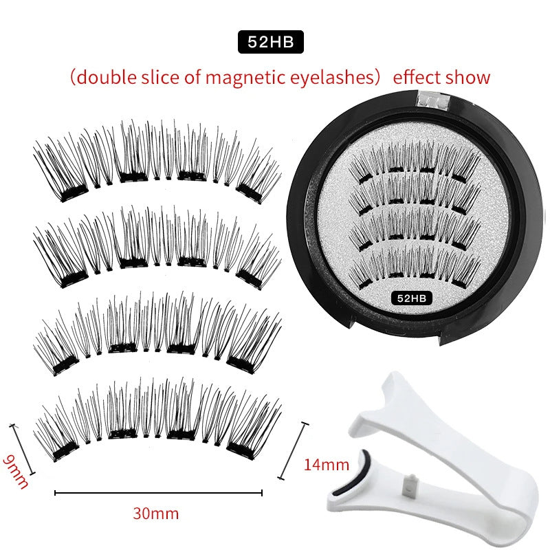 Reusable Magnetic False Eyelashes Kit with Applicator