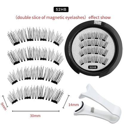 Reusable Magnetic False Eyelashes Kit with Applicator