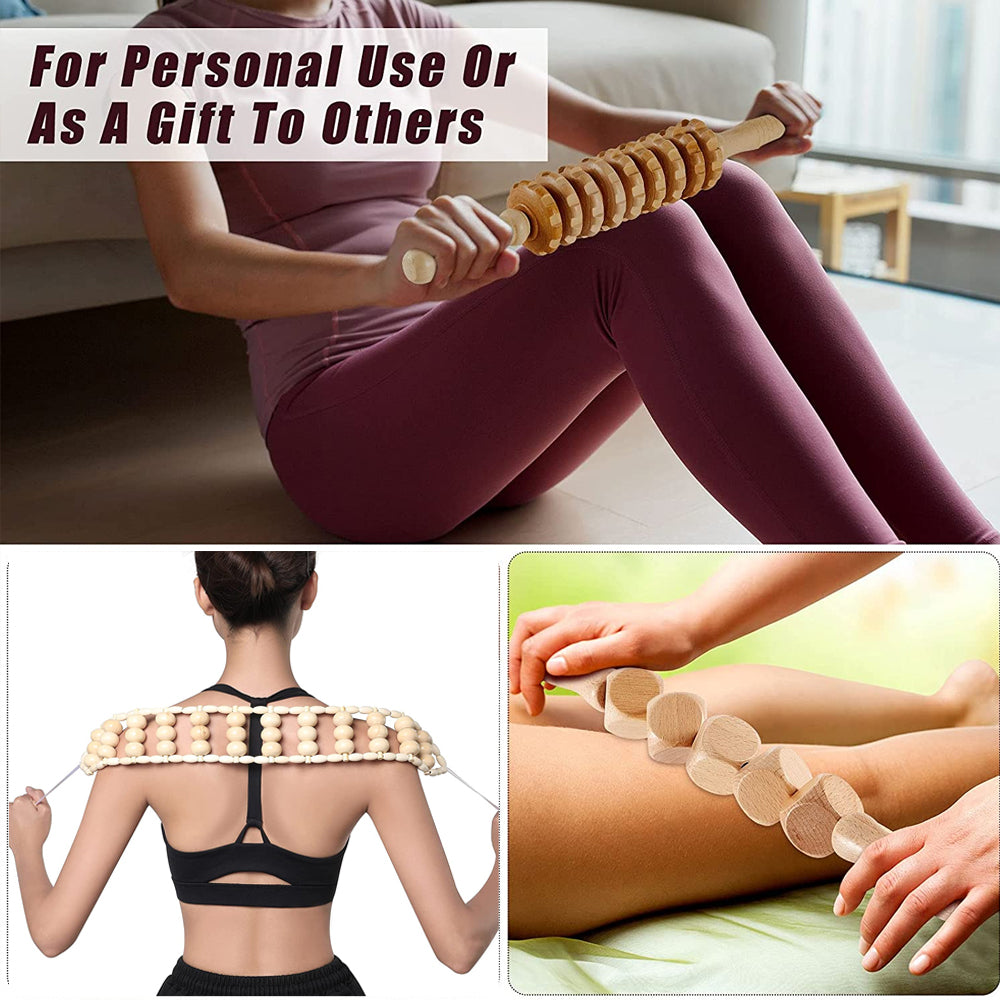 Natural Wooden Body Massage Set