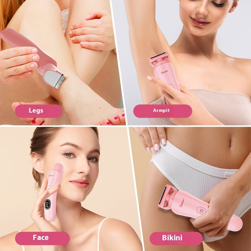 Smart LED Electric Shaver & Body Grooming Kit with Docking Stand