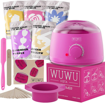 Portable Home Waxing Kit with Non-Stick Silicone Bowl