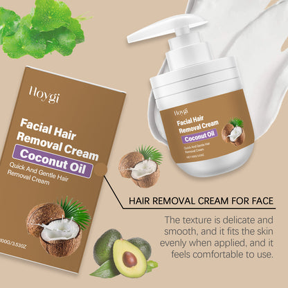 Coconut Oil Gentle Facial Hair Removal Cream