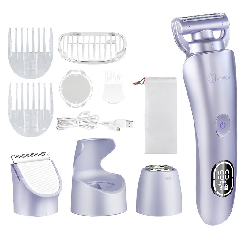 Smart LED Electric Shaver & Body Grooming Kit with Docking Stand