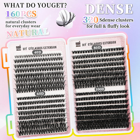 640-Piece Mega Lash Book: 32-Row DIY Extension Kit