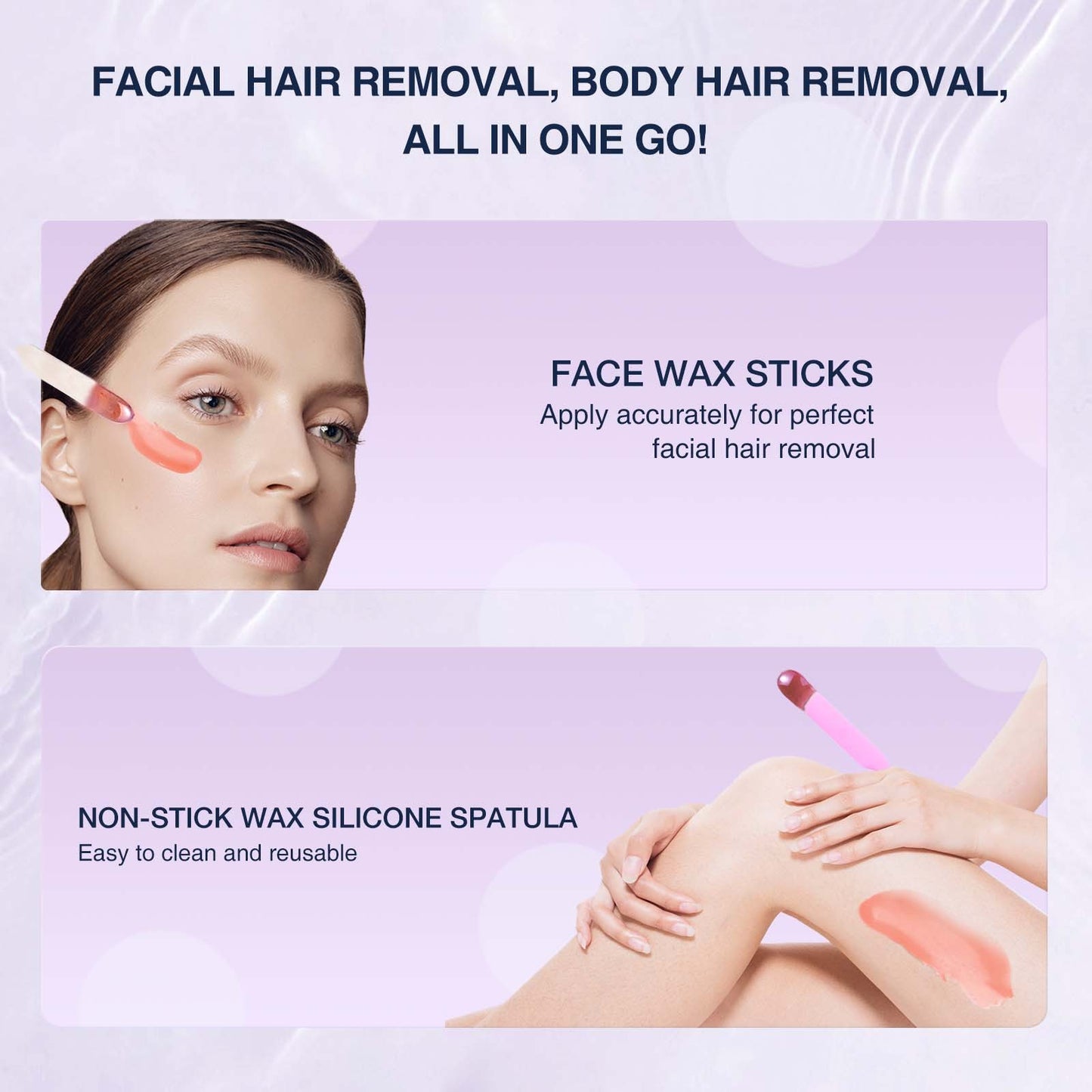 Portable Home Waxing Kit with Non-Stick Silicone Bowl