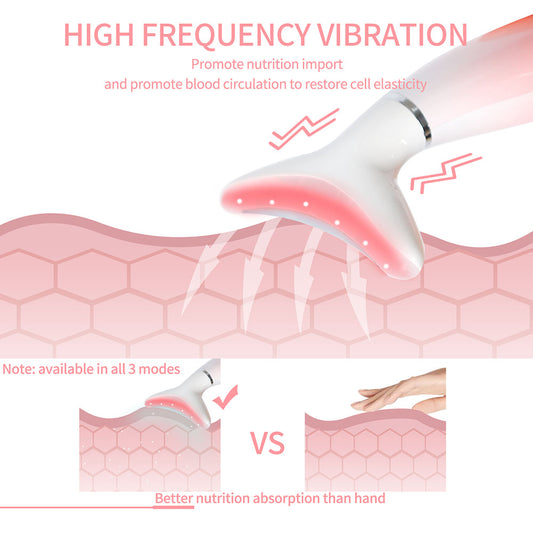 LED Neck & Face Lifting Massager with Heat and EMS