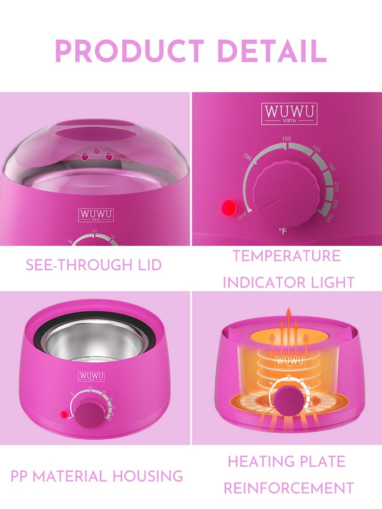 Portable Home Waxing Kit with Non-Stick Silicone Bowl