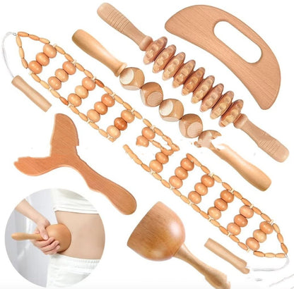 Natural Wooden Body Massage Set