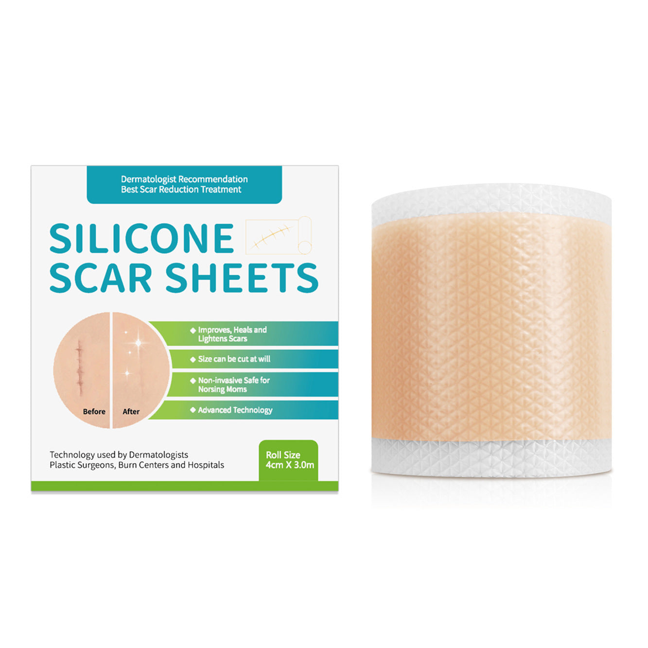 Silicone Gel Scar Tape Roll (Cut-to-Size)