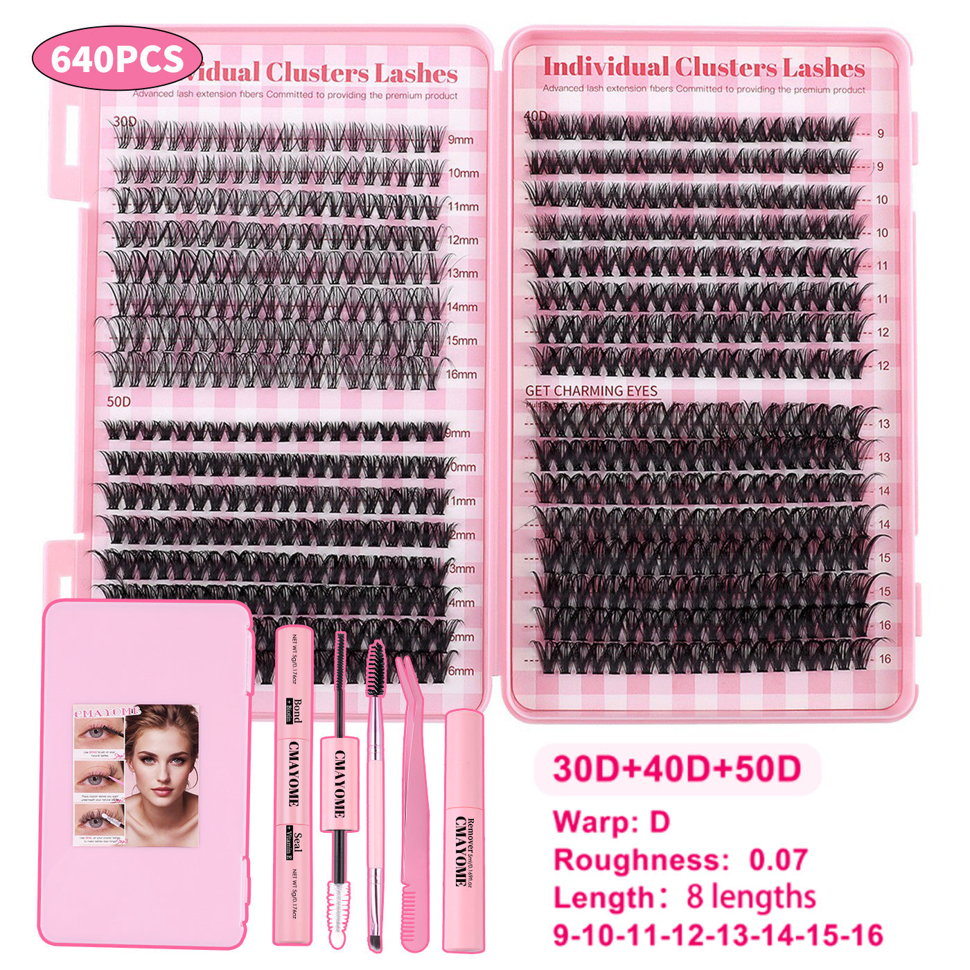 Ultimate 640-Piece DIY Lash Extension Kit (30D/40D/50D Mix)