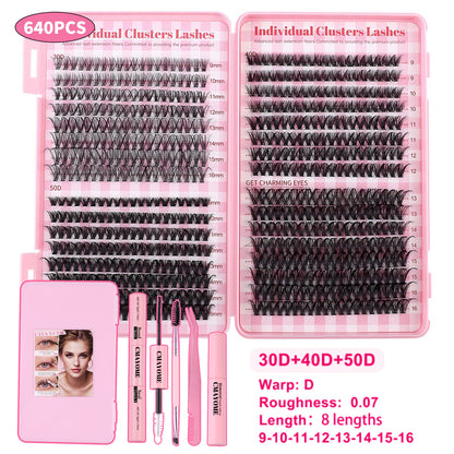 Ultimate 640-Piece DIY Lash Extension Kit (30D/40D/50D Mix)