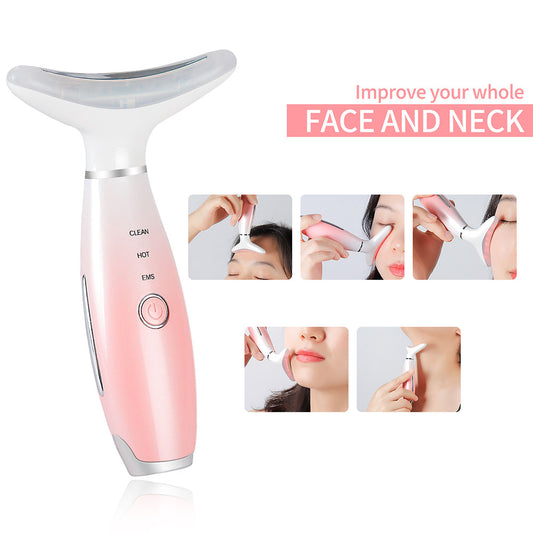 LED Neck & Face Lifting Massager with Heat and EMS