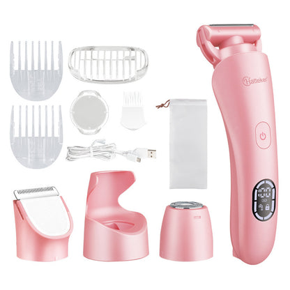 Smart LED Electric Shaver & Body Grooming Kit with Docking Stand