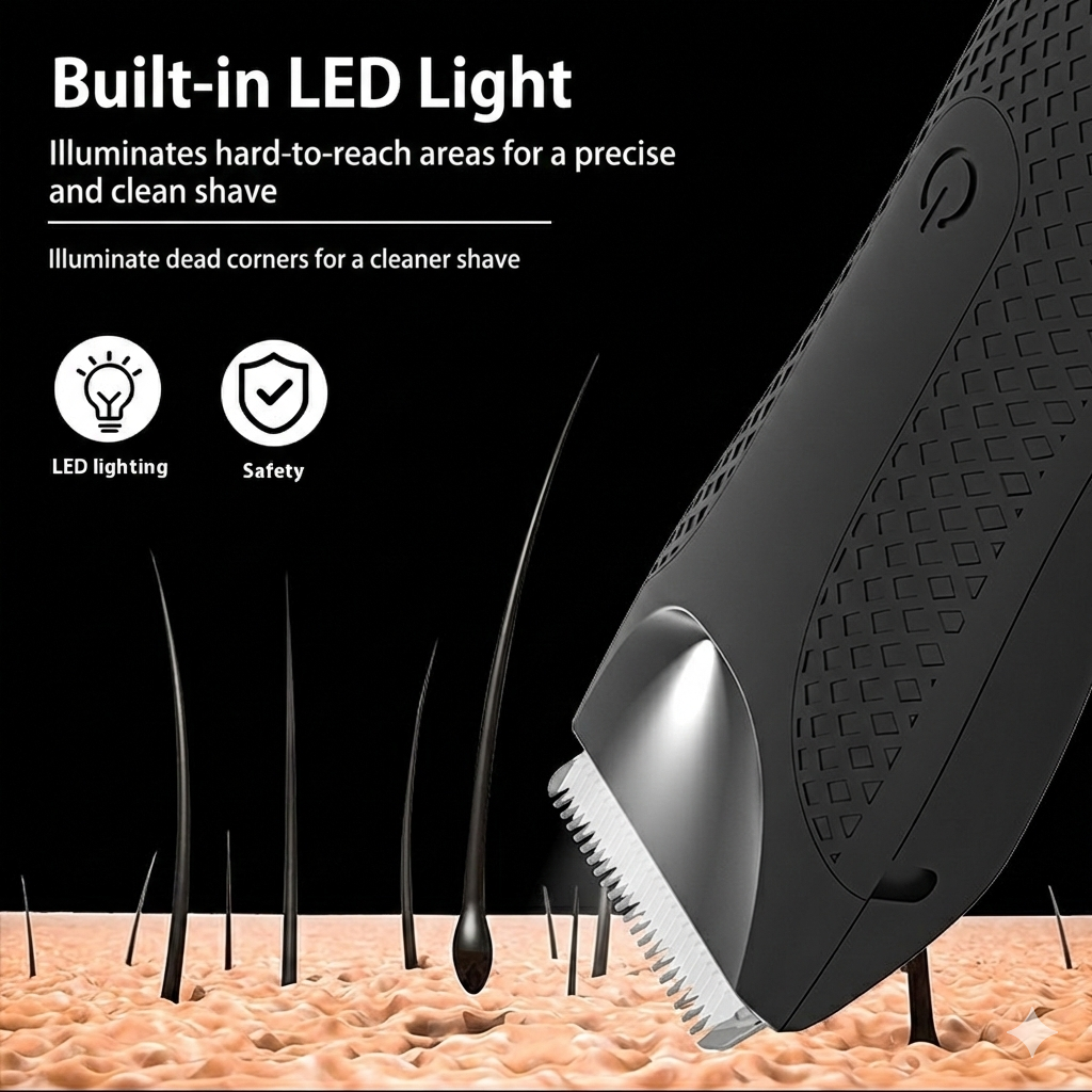 Electric Body Groomer for Groin and Body