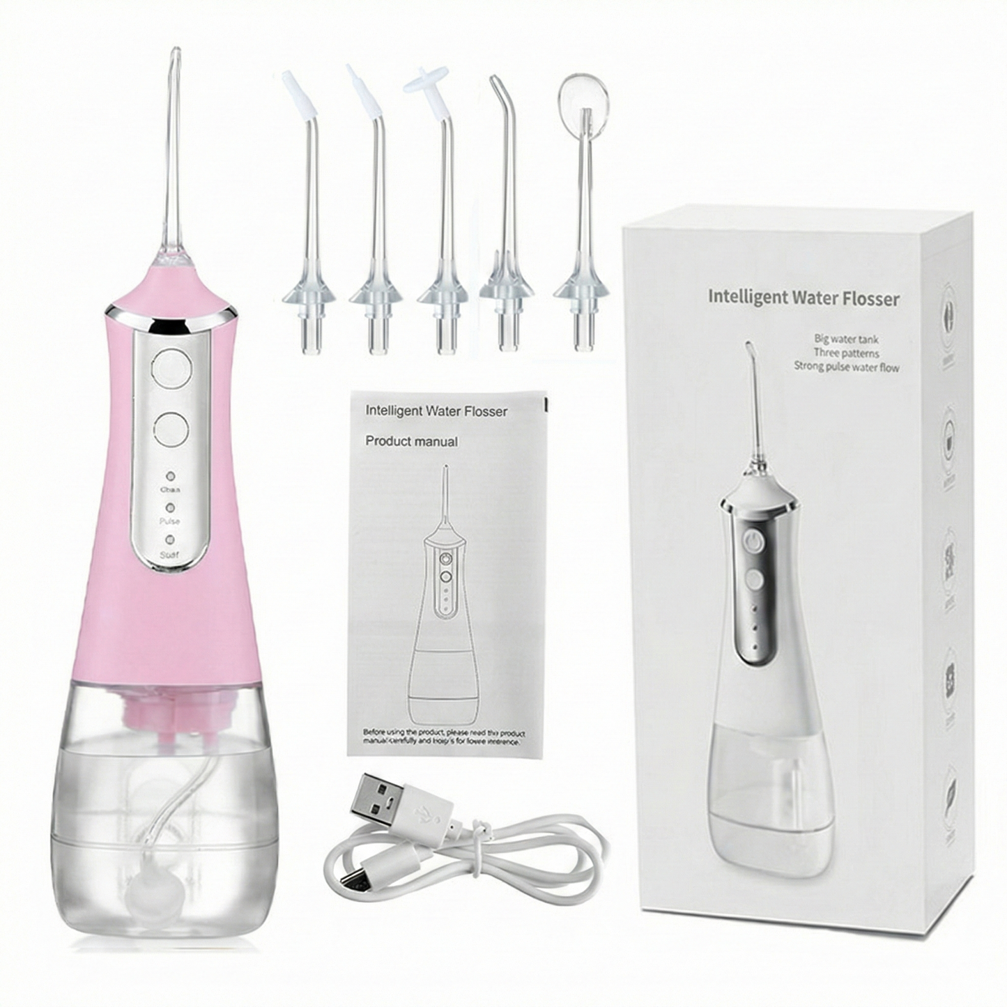Rechargeable Water Flosser and Oral Irrigator Kit