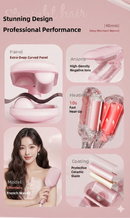40mm Mermaid Wave 'Egg Roll' Hair Curler