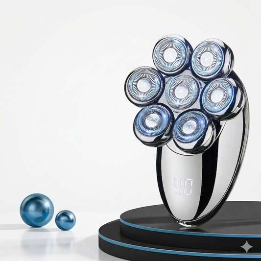 Electric Head Shaver and Grooming Kit with 7 Floating Heads