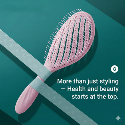 Curved Vented Detangling Hair Brush for Wet and Dry Hair