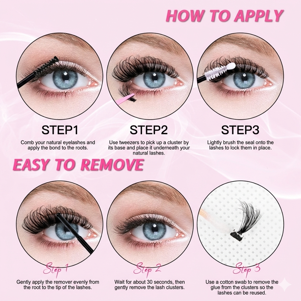 640-Piece Mega Lash Book: 32-Row DIY Extension Kit
