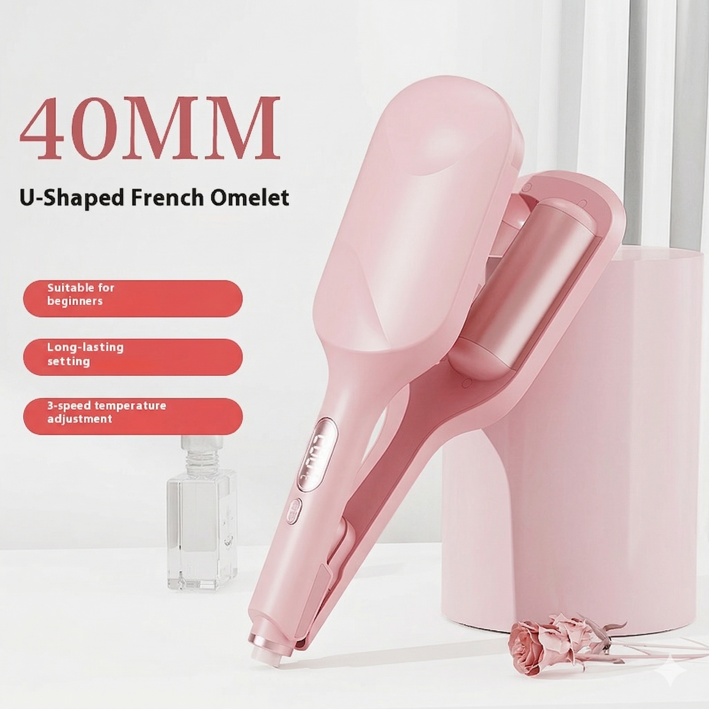 40mm Mermaid Wave 'Egg Roll' Hair Curler