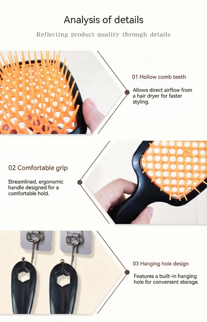 Quick-Dry Vented Detangling Brush
