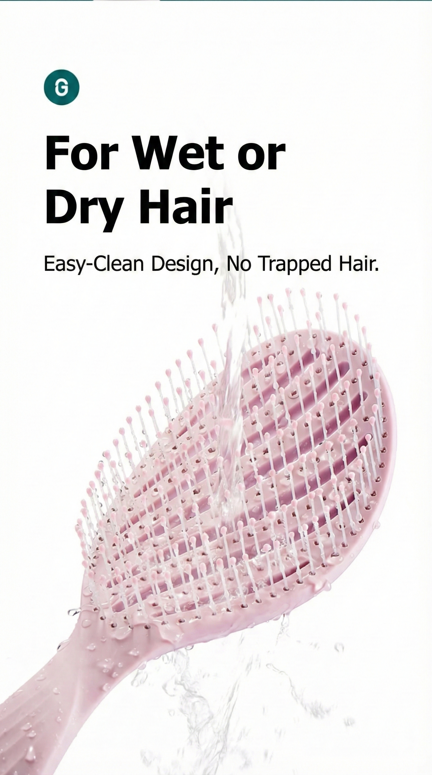 Curved Vented Detangling Hair Brush for Wet and Dry Hair