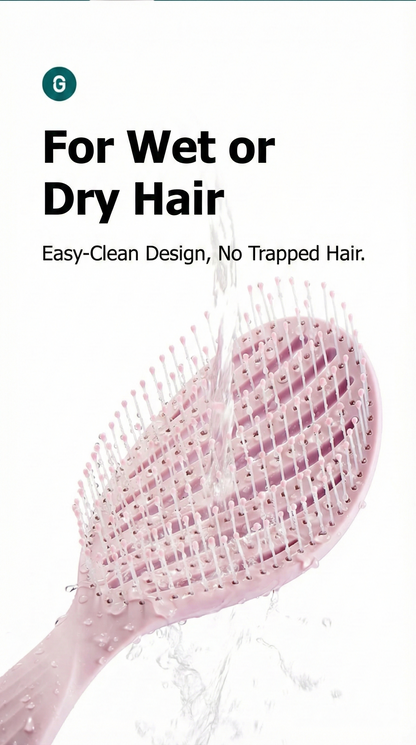 Curved Vented Detangling Hair Brush for Wet and Dry Hair