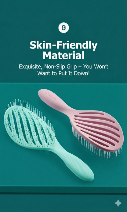 Curved Vented Detangling Hair Brush for Wet and Dry Hair