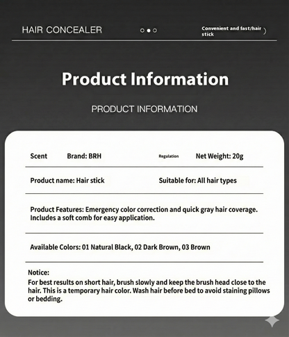 Instant Root Touch-Up Stick – Temporary Grey Hair Coverage