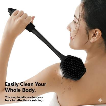 Long Handle Silicone Back Scrubber and Body Brush