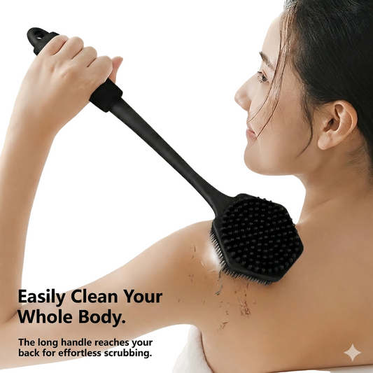 Long Handle Silicone Back Scrubber and Body Brush