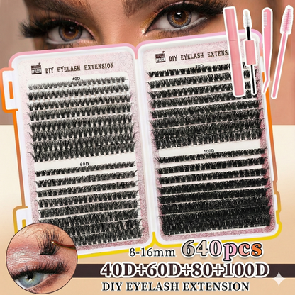 640-Piece Mega Lash Book: 32-Row DIY Extension Kit