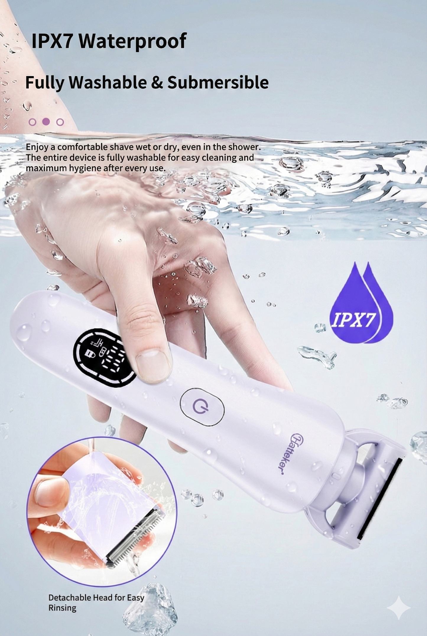 Smart LED Electric Shaver & Body Grooming Kit with Docking Stand