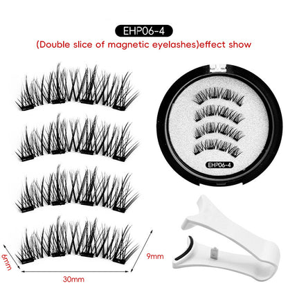 Reusable Magnetic False Eyelashes Kit with Applicator