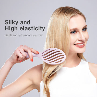 Curved Vented Detangling Hair Brush for Wet and Dry Hair