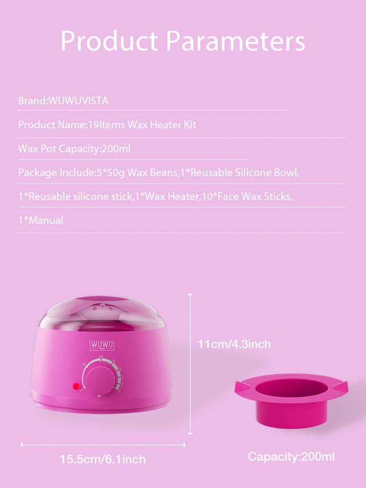 Portable Home Waxing Kit with Non-Stick Silicone Bowl