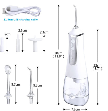 Rechargeable Water Flosser and Oral Irrigator Kit