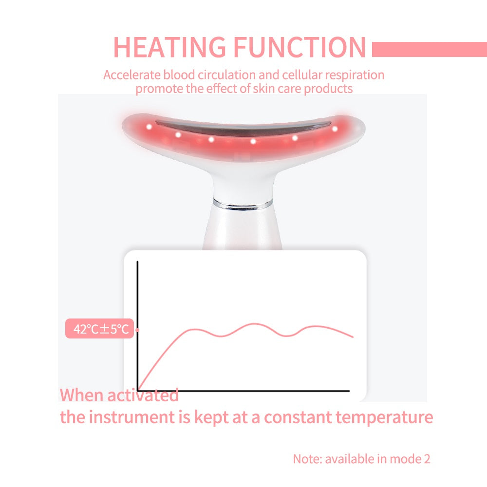 LED Neck & Face Lifting Massager with Heat and EMS