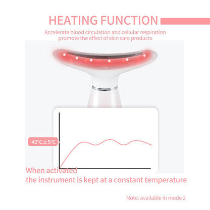 LED Neck & Face Lifting Massager with Heat and EMS