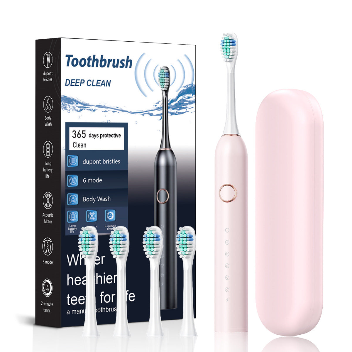 Sonic Electric Toothbrush with 180 Day Battery Life