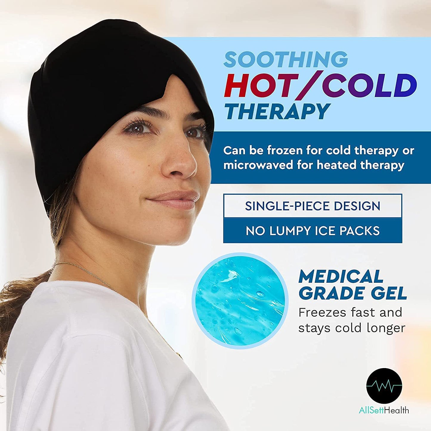 Soothing Hot and Cold Migraine Relief Cap