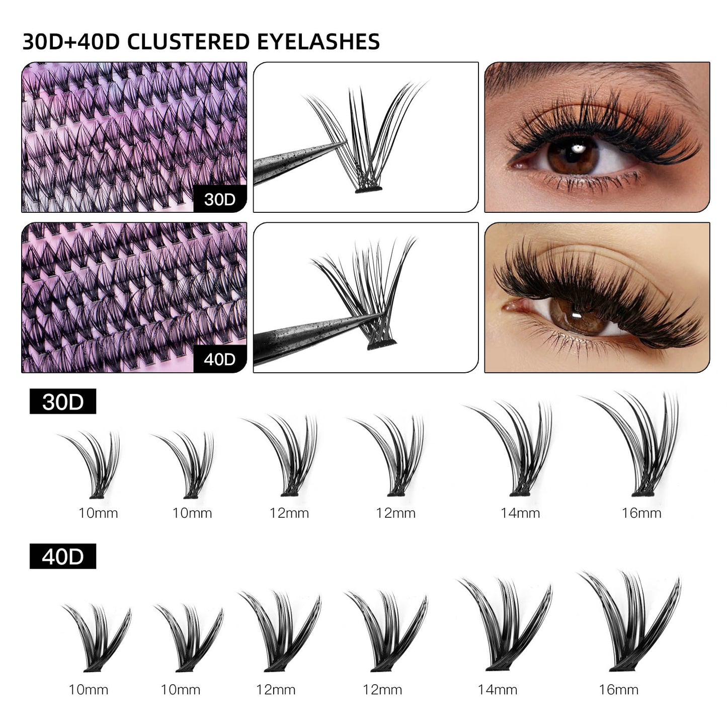 DIY Salon Lash Extension Kit with 30D/40D Mix