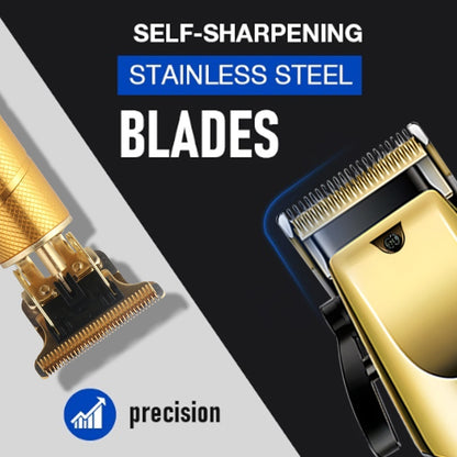 Gold Hair Clipper and Trimmer Barber Set